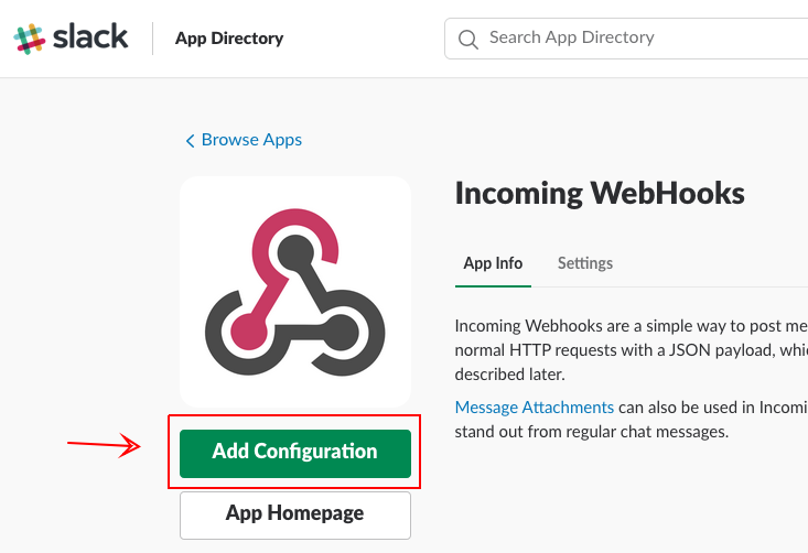 4- Change Channel and click in [Add Incoming WebHooks integration]